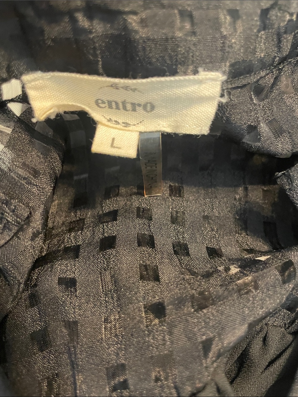 Entro Box Ruffle Sleeve Top Size Large - Picture 8 of 10